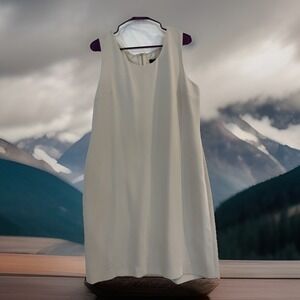 READ Vintage Louben Ivory Sheath Women Dress Size 14 Lined Business Workplace